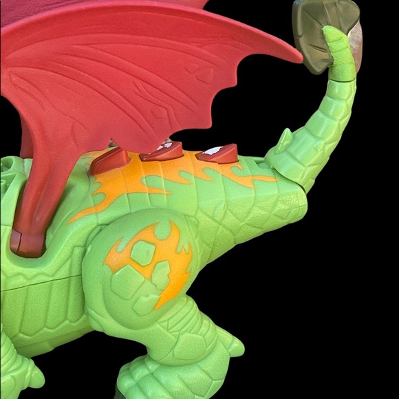 FISHER PRICE IMAGINEXT GREEN DRAGON RED WINGS - Picture 5 of 15